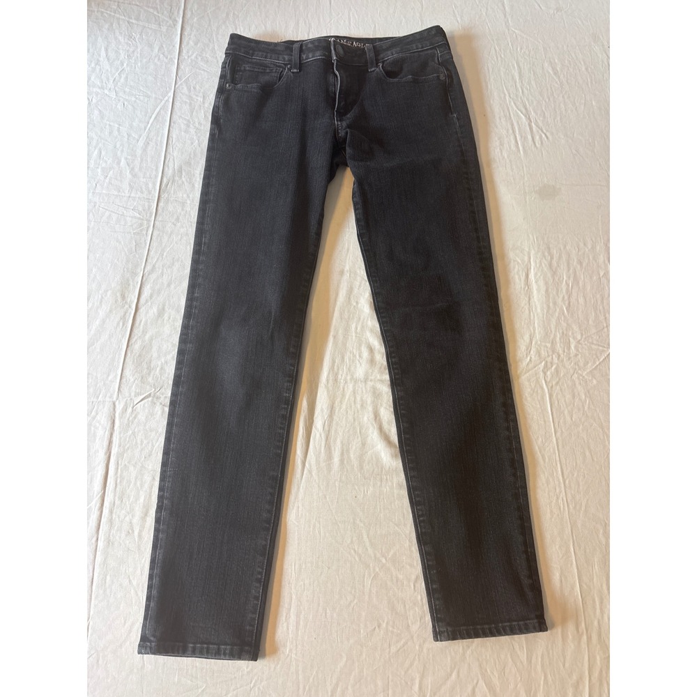 American Eagle Skinny Jeans Womens 6 Black Mid Rise Slim Denim Pants